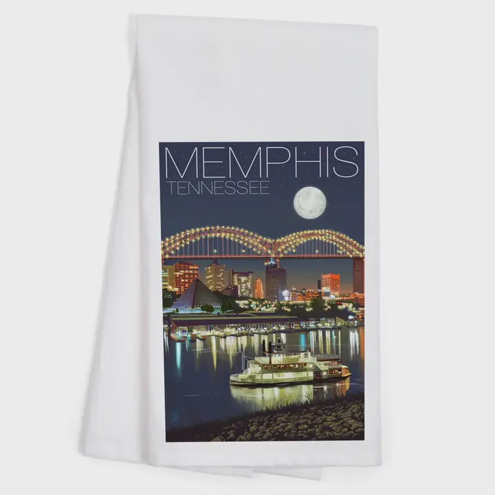 Memphis Tennessee Organic Tea Towel Assorted