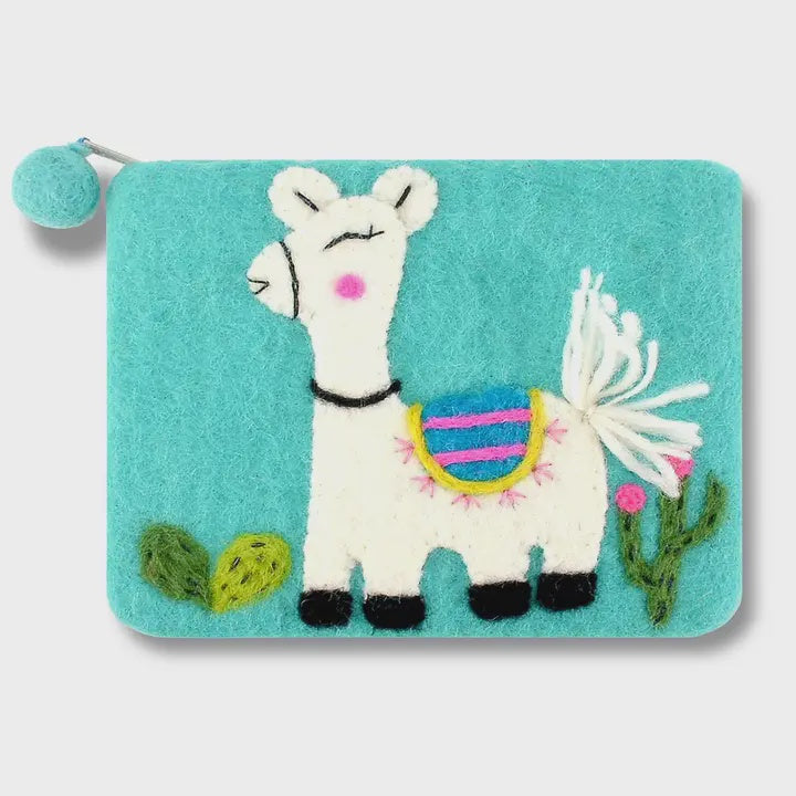 Felt Llama Coin Purse