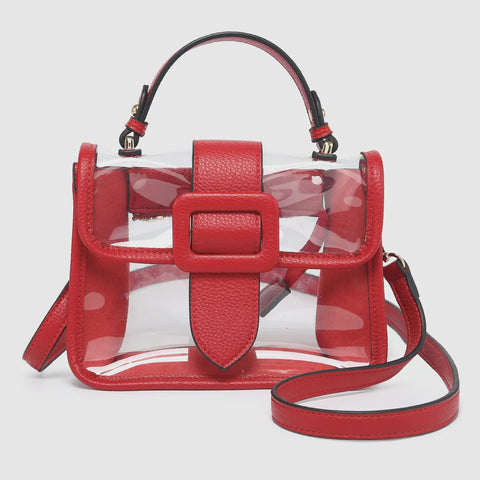 Toni Clear Flapover Crossbody Bag