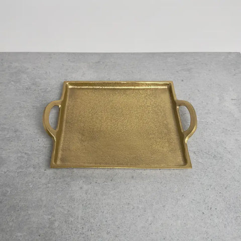 Golden Square Handle Tray