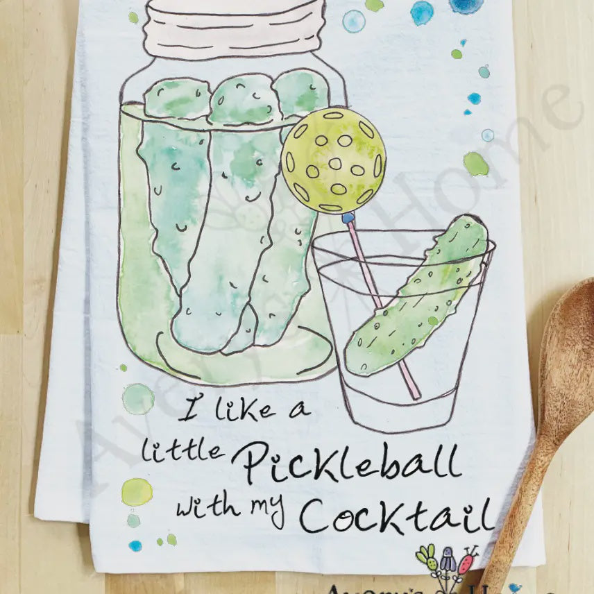 Pickleball Pickle  Tea Towel