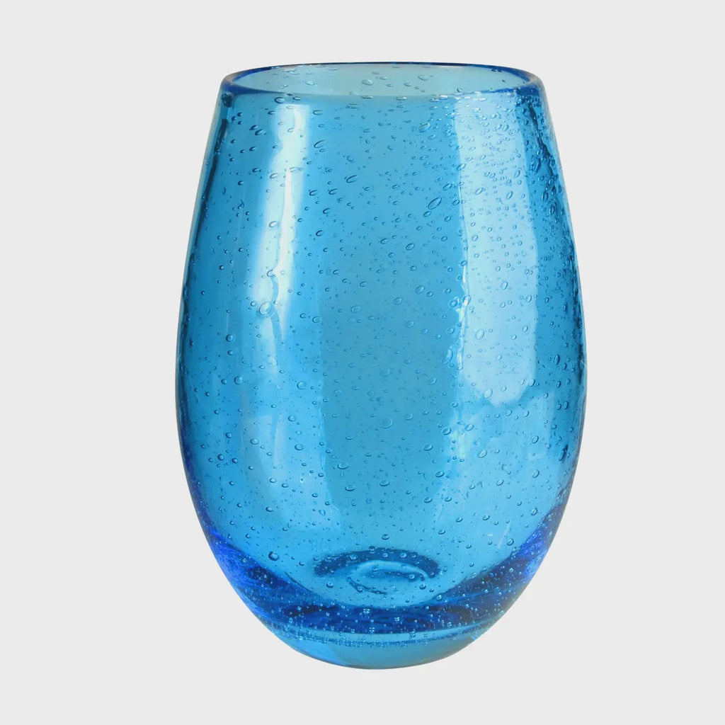 Turquoise Bubble Stemless Glass 20 oz
