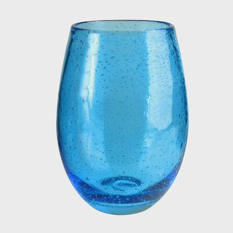 Turquoise Bubble Stemless Glass 20 oz