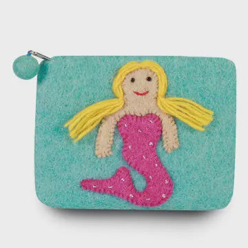 Mermaid Design Felt Coin Purse