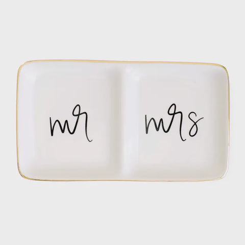 Mr. and Mrs. Jewelry Dish - Home Decor
