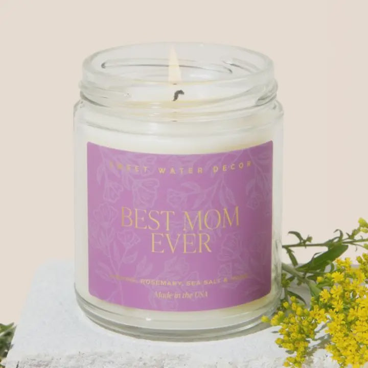 Best Mom Ever 9 oz Soy Candle (Gold Foil)