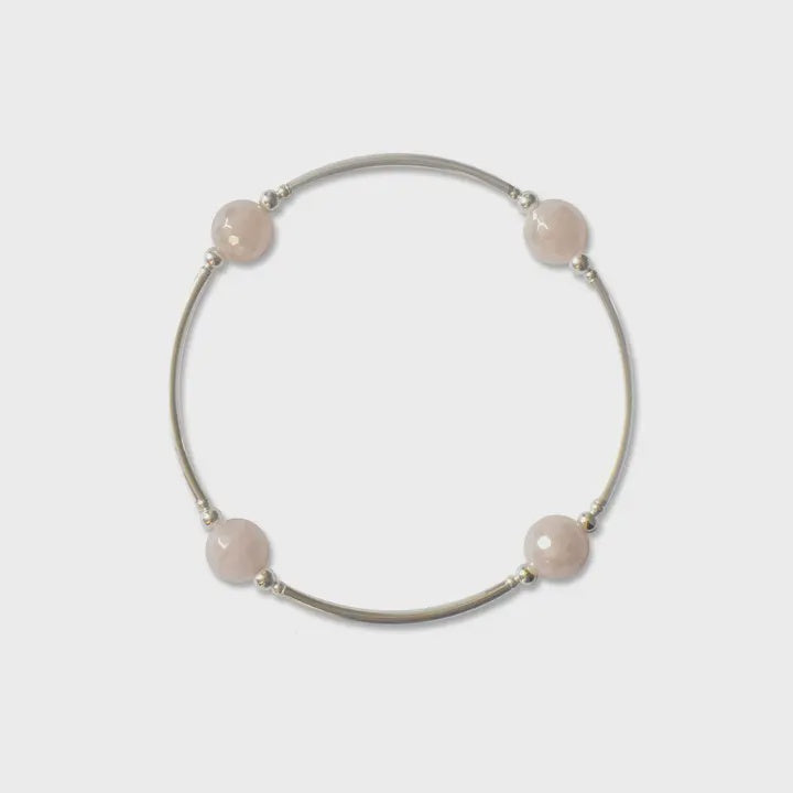 8mm Faceted Mystic Rose Quartz Blessing Bracelet