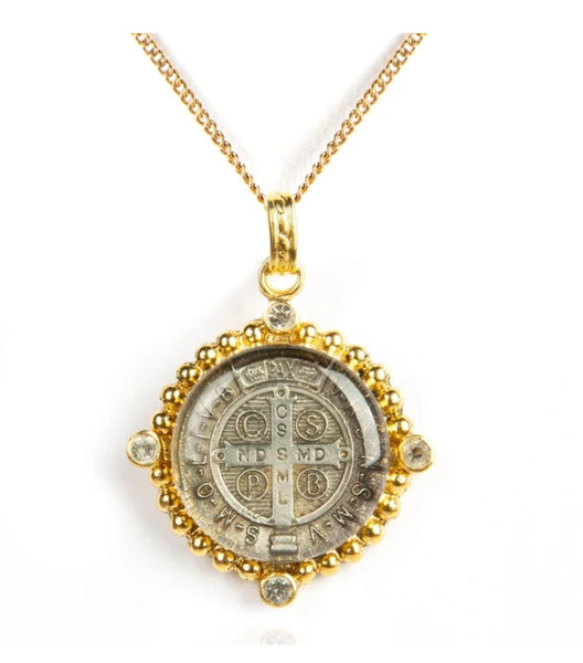 Bespoke San Benito Medallion Necklace Gold ast lengths