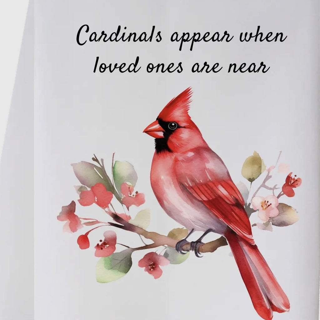 Cardinals Appear when loved ones are near flour sack towel