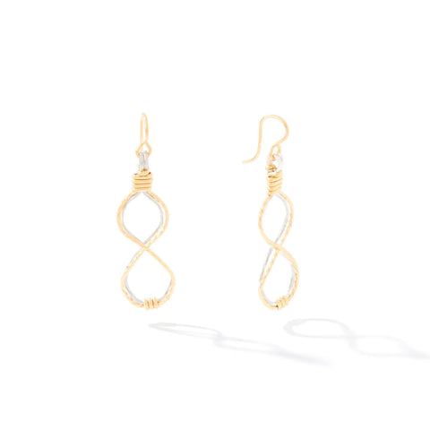 Infinity Two Toned Ronaldo Earrings