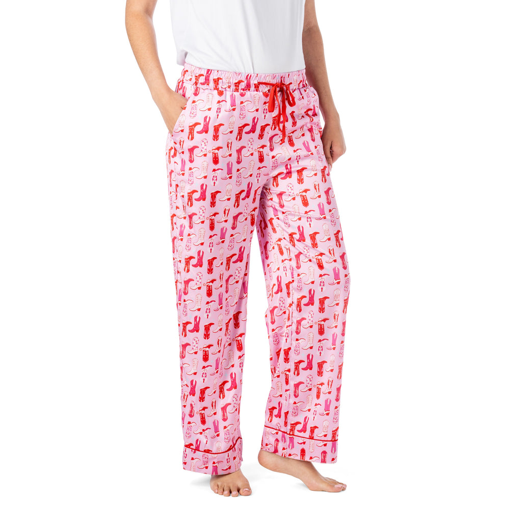 Hello Mello Bootie Sleep Satin Pajama Pants