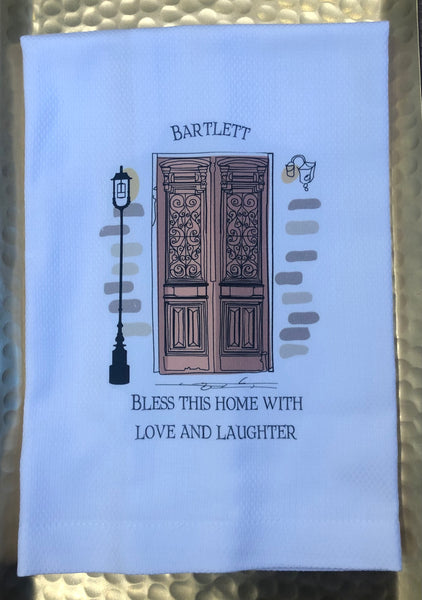 Yellow Door-Bless This Home Tea Towel