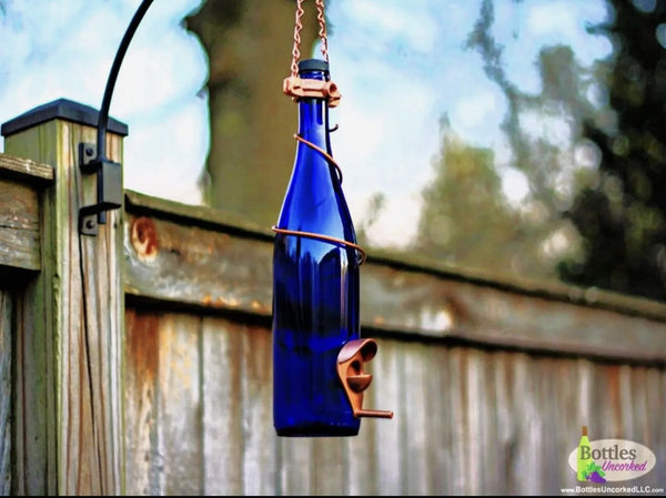Bird Feeder Wine Bottle
