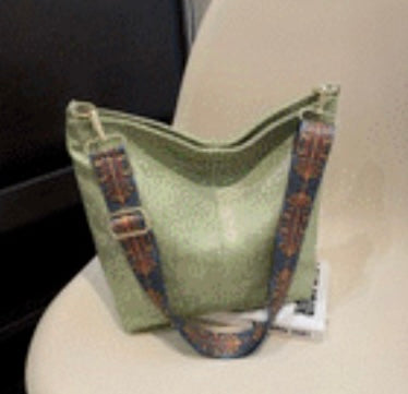 Vintage Crossbody Bag Wide Strap Ast Colors Wixceneer