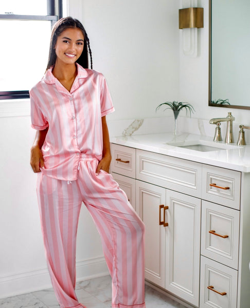 Satin Pajama Pant Slumber Party Hello Mello