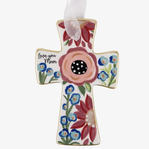 Love you, mom ceramic Cross