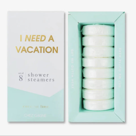 I Need a vacation, coconut lime shower steamers
