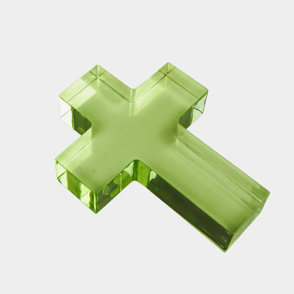 Acrylic crosses, weighted assorted colors