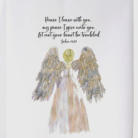 Peace Angel flour sack towel