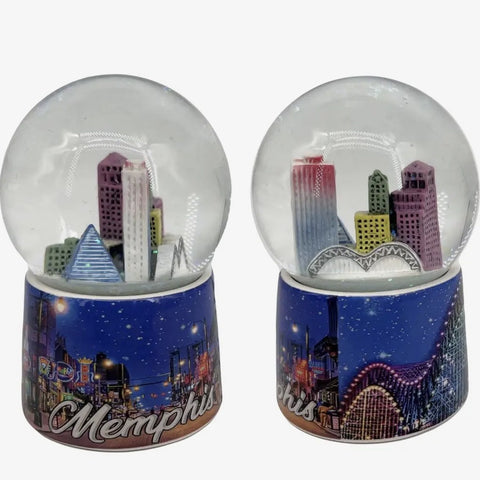 Memphis snow globe skyline