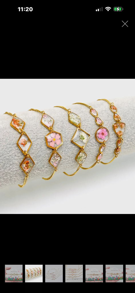 DRIED FLOWERS BRACELETS AST