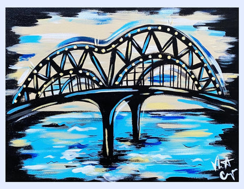 Pop Art Memphis Bridge by Natalie Cooper