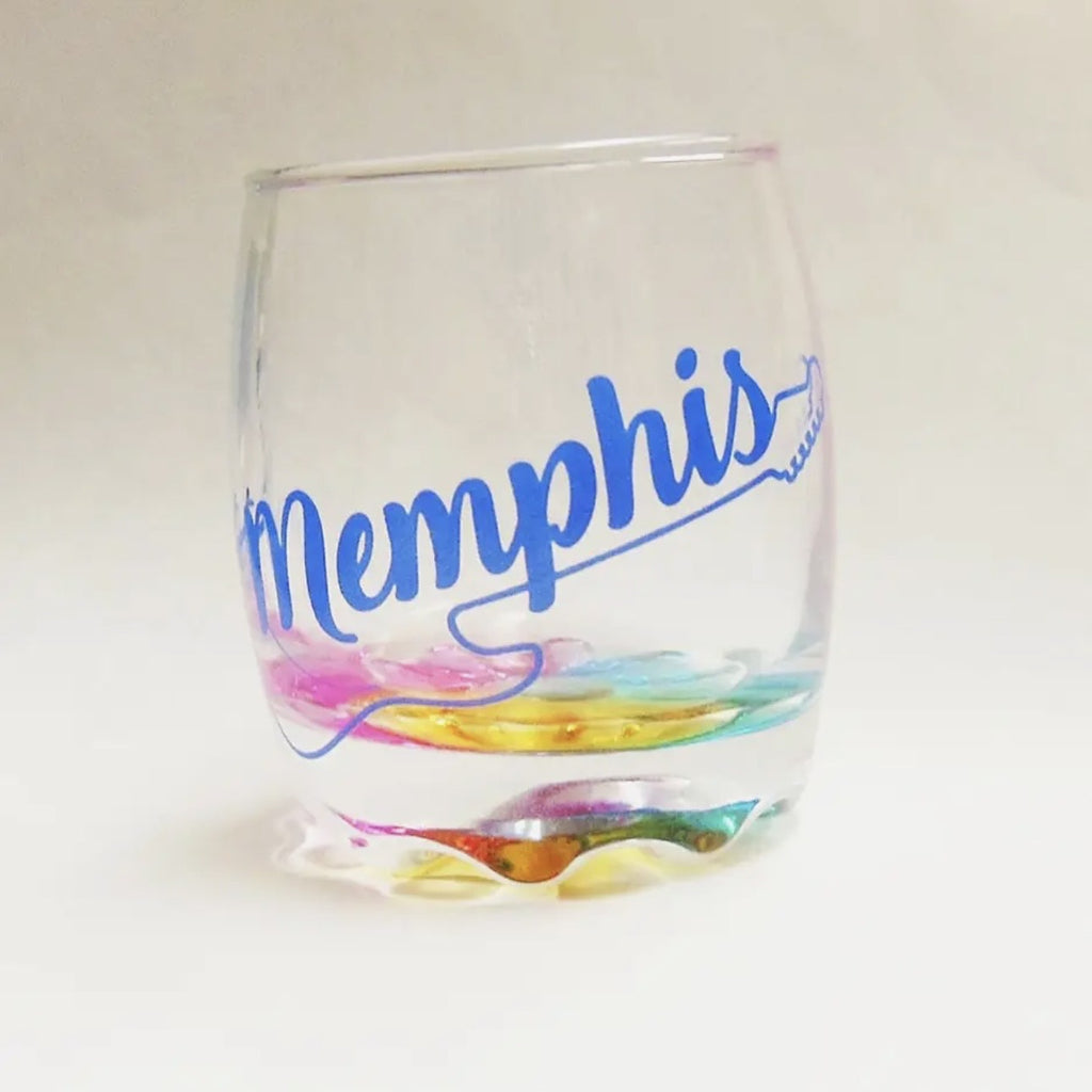 Memphis shot rainbow glass