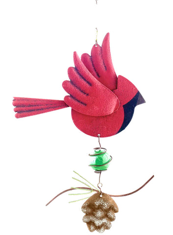 Cardinal With Snowflake Ornament