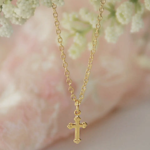 Classic Baby Cross Gold Necklace CJ-300