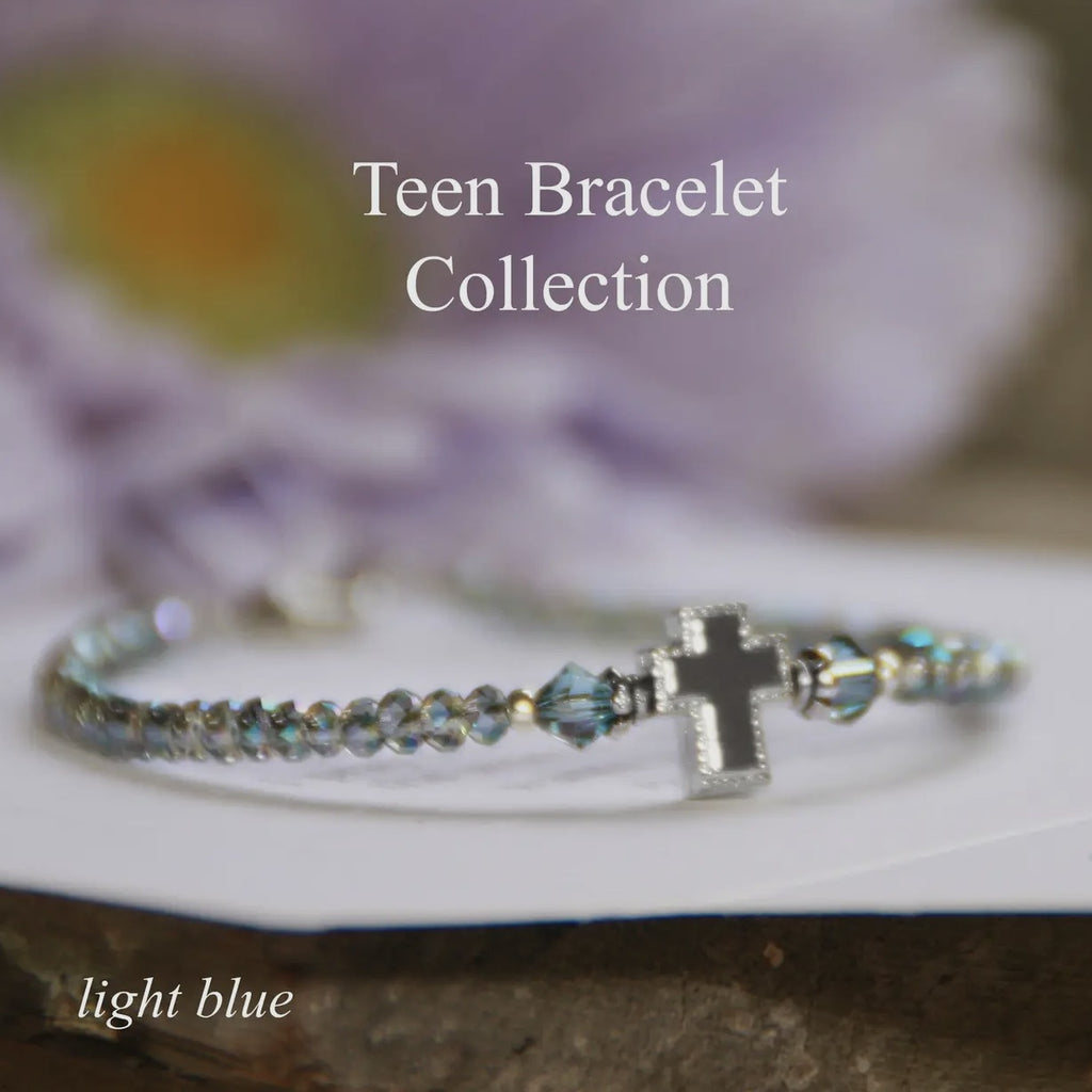 Teen Prayer Bracelet 6.5" Blue