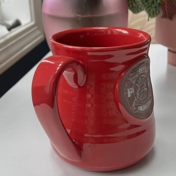 Firefighter Red Stoneware Mug