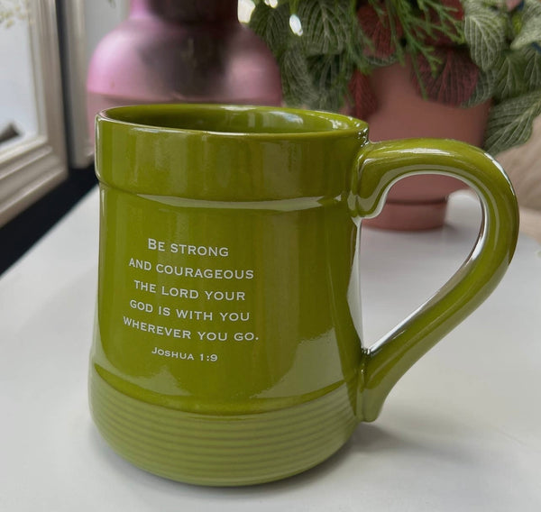 One Day at a Time Green Stoneware Mug