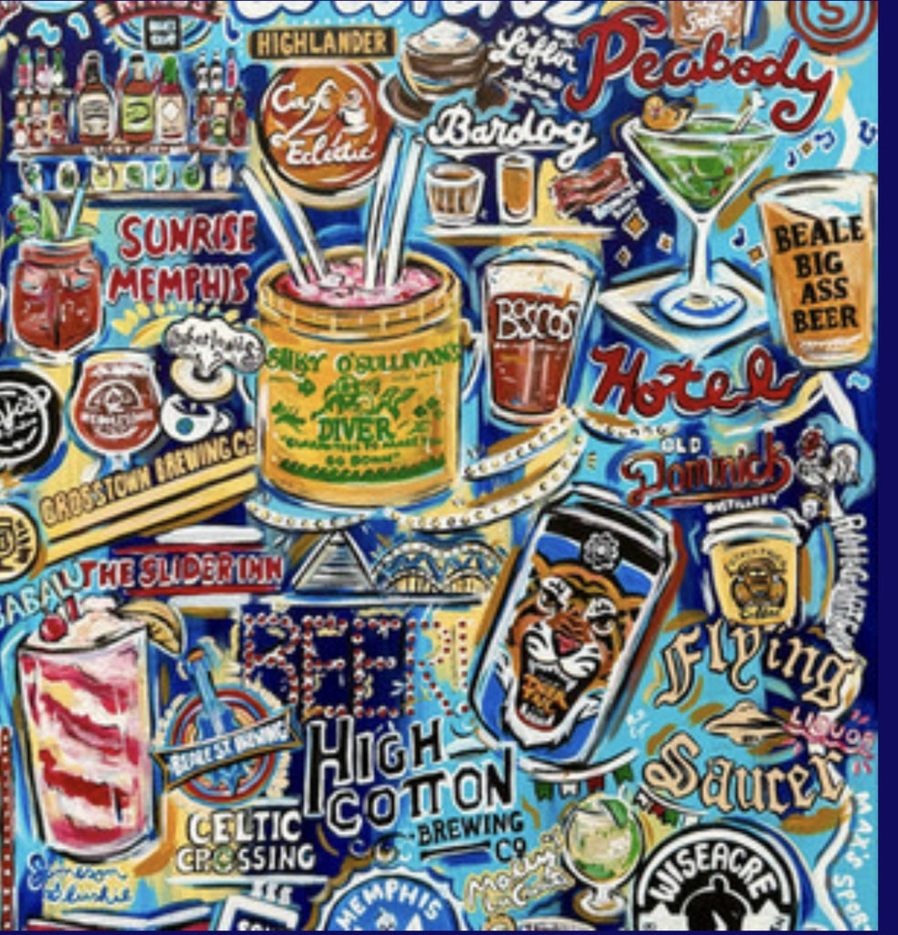 Memphis Drinks Print