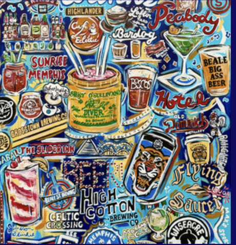 Memphis Drinks Print