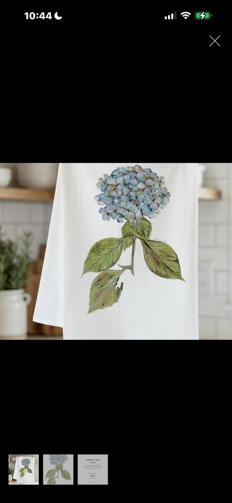 Hydrangea Midsummer  tea towel