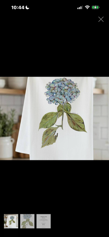 Hydrangea Midsummer  tea towel
