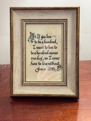 "If You Live to be a Hundred.."