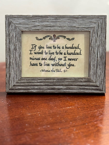 "If You Live to be a Hundred.."