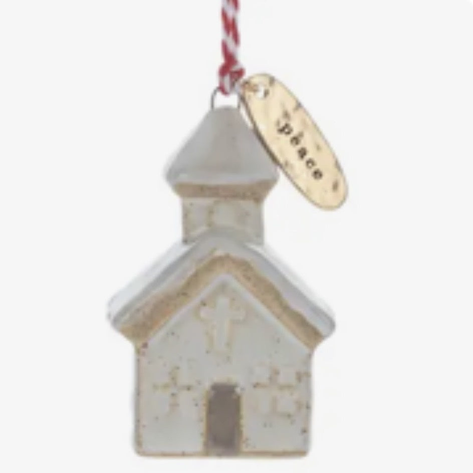 Peace Cream Church ornament