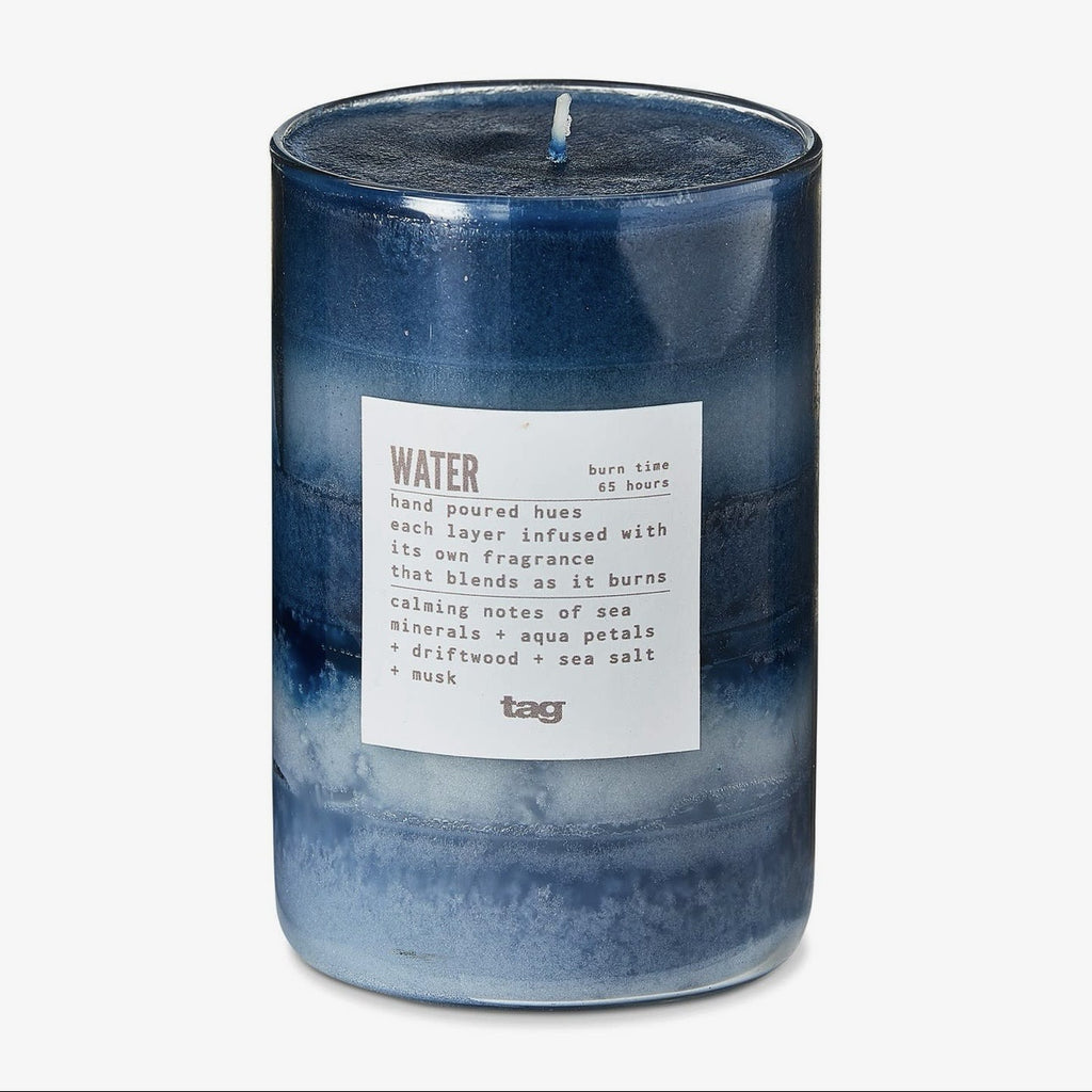 Fusion Water Blue multi Candle Sm
