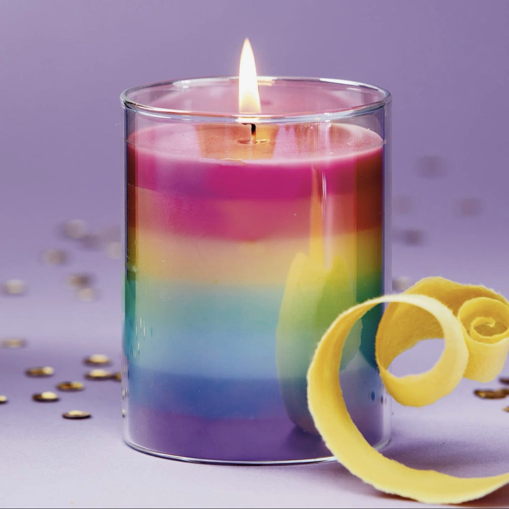 Vanilla Rainbow  Muti Color Levels Candle