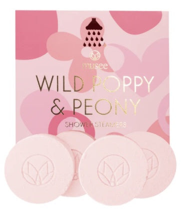 Shower steamer, Wild Poppy & Peony
