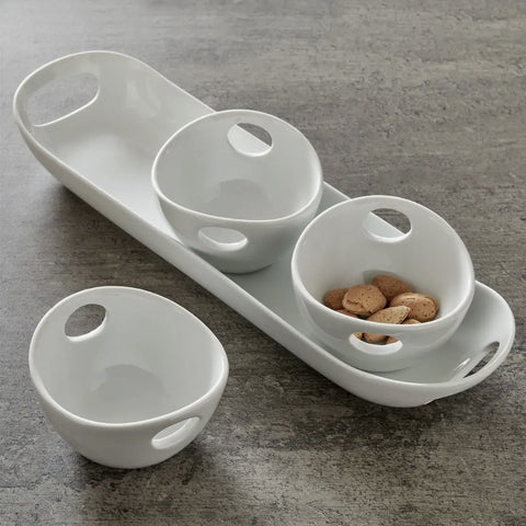 Whiteware Trio Serving Set porcelain