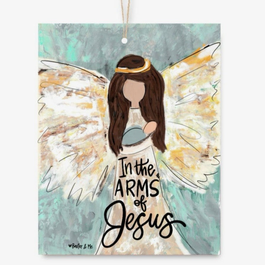 In the arms of Jesus plaque ornament