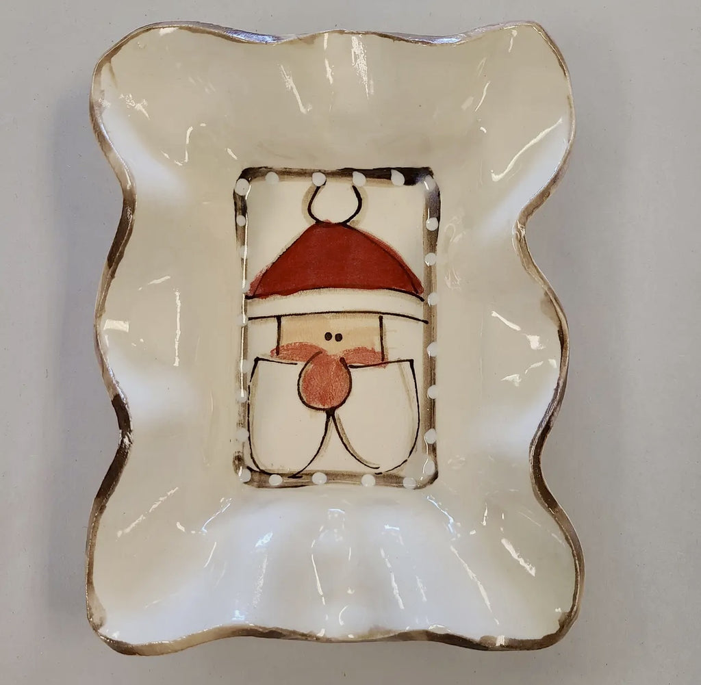 Friendship Bowl Santa Hand Painted Pottery