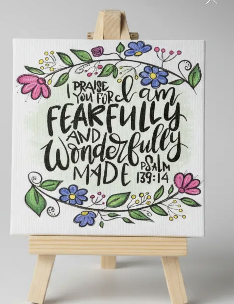 I am fearfully and wonderfully made Canvas Ps 139:14