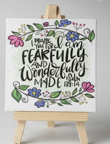I am fearfully and wonderfully made Canvas Ps 139:14