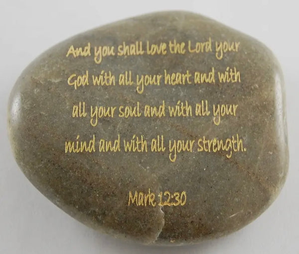 Engraved River Rock Scripture Stones