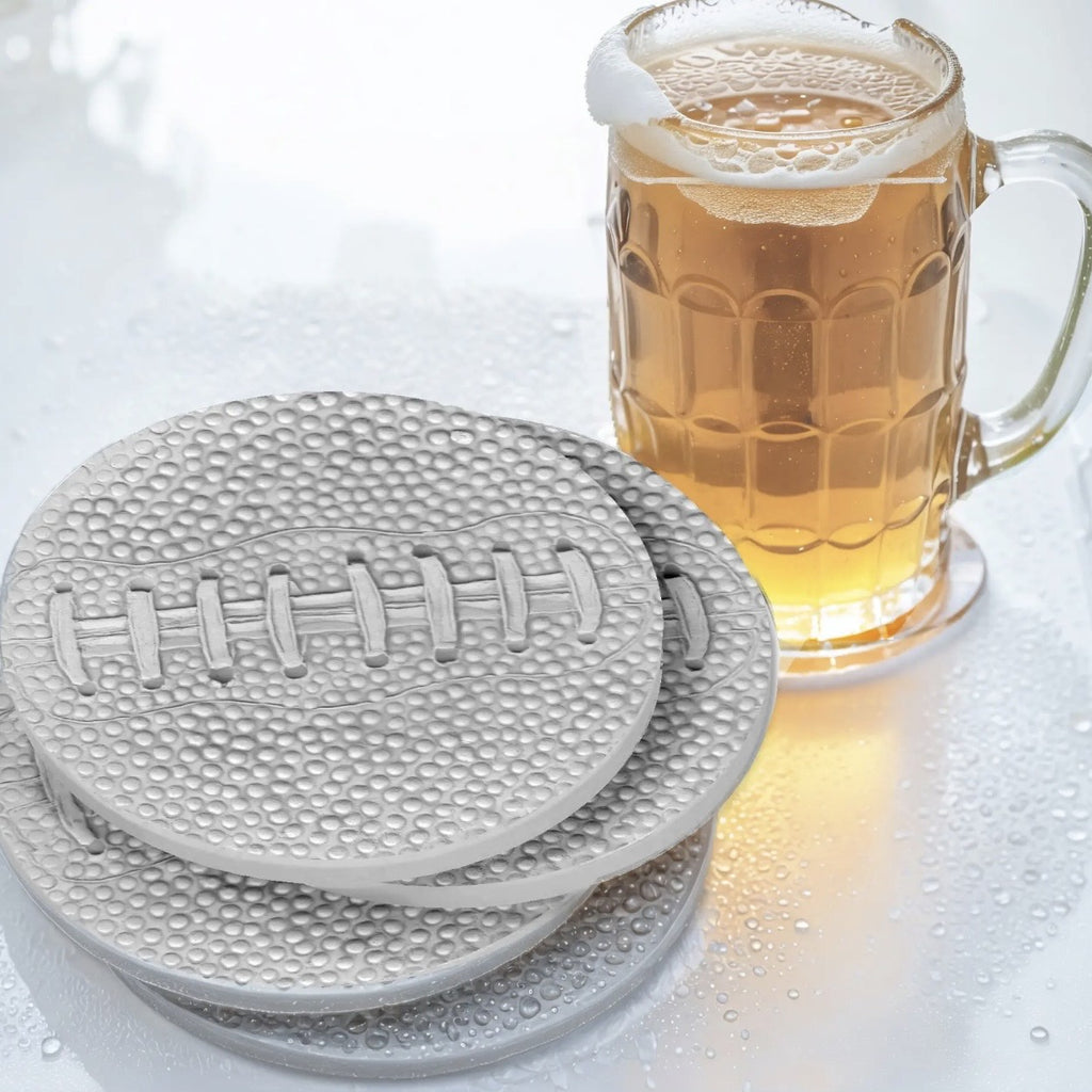 Football Drink Coasters Set of 4 Gift Tin