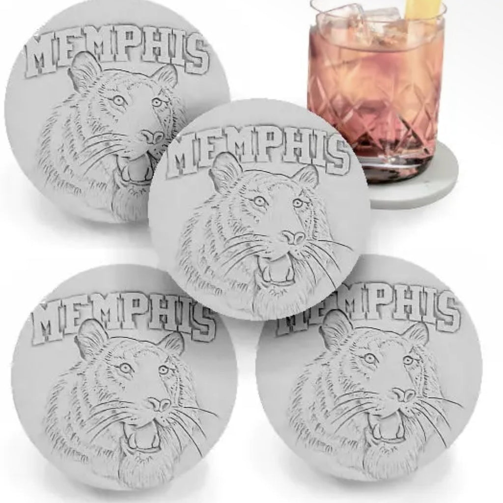 Memphis Tigers Coaster Set of 4 in Gift Tin